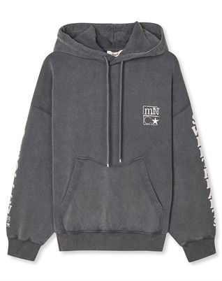 Compact Cotton Altas Hoddie - Washed Black